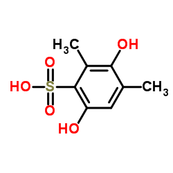 Benzenesulfonic acid, 3,6-dihydroxy-2,4-dimethyl- (9CI) Structure