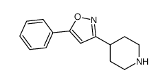 4-(5-phenyl-3-isoxazolyl)piperidine structure