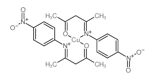 copper; 4-(4-nitrophenyl)iminopentan-2-one Structure