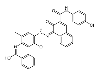 4-[[4-(benzoylamino)-2-methoxy-5-methylphenyl]azo]-N-(4-chlorophenyl)-3-hydroxynaphthalene-2-carboxamide Structure
