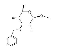 (2R,3R,4S,5S,6R)-4-(benzyloxy)-2-methoxy-3,5,6-trimethyltetrahydro-2H-pyran结构式