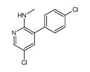 5-chloro-3-(4-chlorophenyl)-N-methylpyridin-2-amine Structure