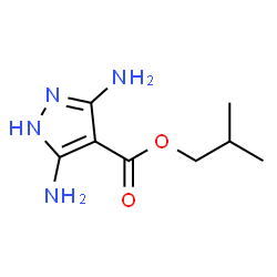 1H-Pyrazole-4-carboxylicacid,3,5-diamino-,2-methylpropylester(9CI) structure