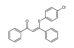 3-(4-chlorophenyl)sulfanyl-1,3-diphenylprop-2-en-1-one结构式