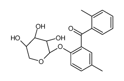 (2-methylphenyl)-[5-methyl-2-[(2S,3R,4S,5R)-3,4,5-trihydroxyoxan-2-yl]oxyphenyl]methanone Structure