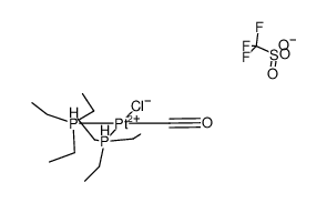 cis-carbonylchlorobis(triethylphosphine)platinum trifluoromethanesulphonate结构式