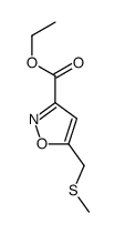 ethyl 5-(methylsulfanylmethyl)-1,2-oxazole-3-carboxylate Structure