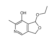 1-ethoxy-6-methyl-1,3-dihydrofuro[3,4-c]pyridin-7-ol结构式