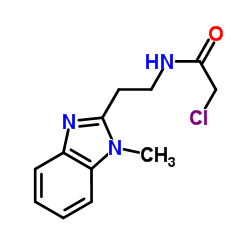 2-Chloro-N-[2-(1-methyl-1H-benzimidazol-2-yl)ethyl]acetamide Structure