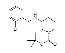 1-Boc-3-(2-溴-苄基氨基)-哌啶结构式