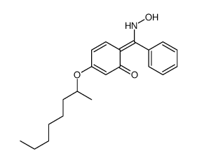 6-[(hydroxyamino)-phenylmethylidene]-3-octan-2-yloxycyclohexa-2,4-dien-1-one结构式