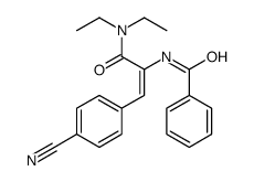 N-[1-(4-cyanophenyl)-3-(diethylamino)-3-oxoprop-1-en-2-yl]benzamide结构式