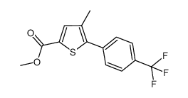 methyl 4-methyl-5-(4-trifluoromethylphenyl)thiophene-2-carboxylate Structure