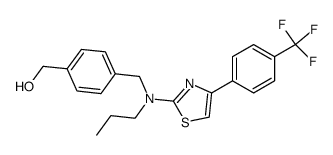 {4-[(propyl{4-[4-(trifluoromethyl)phenyl]-1,3-thiazol-2-yl}amino)methyl]phenyl}methanol Structure