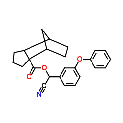Cyano(3-phenoxyphenyl)methyl tricyclo[5.2.1.02,6]decane-2-carboxylate结构式
