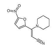 3-(5-nitrofuran-2-yl)-3-piperidin-1-ylprop-2-enenitrile结构式