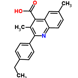 2-(4-Ethylphenyl)-3,6-dimethyl-4-quinolinecarboxylic acid Structure