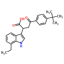 4-(4-(tert-Butyl)phenyl)-2-(7-ethylindol-3-yl)-4-oxobutanoic acid结构式