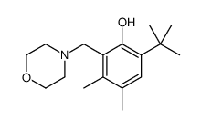 6-tert-butyl-2-(morpholinomethyl)-3,4-xylenol结构式