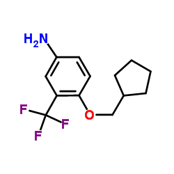 4-(Cyclopentylmethoxy)-3-(trifluoromethyl)aniline结构式