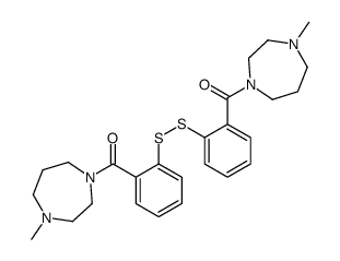 [2-[[2-(4-methyl-1,4-diazepane-1-carbonyl)phenyl]disulfanyl]phenyl]-(4-methyl-1,4-diazepan-1-yl)methanone结构式