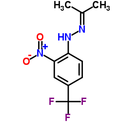 1-Isopropylidene-2-[2-nitro-4-(trifluoromethyl)phenyl]hydrazine Structure