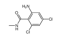 2-amino-4,6-dichloro-N-methyl-benzamide结构式