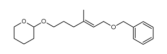 (E)-3-methyl-6-(tetrahydropyranyloxy)-2-hexenyl benzyl ether结构式