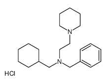 N-benzyl-N-(cyclohexylmethyl)-2-piperidin-1-ylethanamine,hydrochloride Structure