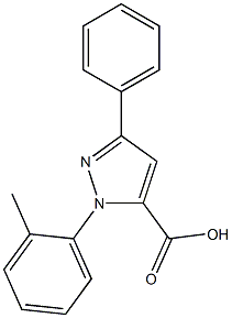 1-(2-Methylphenyl)-3-phenyl-1H-pyrazole-5-carboxylic acid Structure