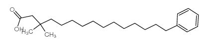 3,3-dimethyl-15-phenylpentadecanoic acid structure