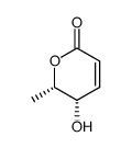 (5S,6S)-5,6-dihydro-5-hydroxy-6-methylpyran-2-one Structure