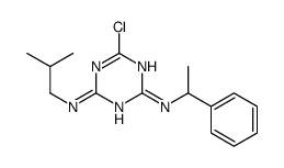 6-chloro-4-N-(2-methylpropyl)-2-N-(1-phenylethyl)-1,3,5-triazine-2,4-diamine结构式