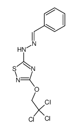 N-[1-Phenyl-meth-(E)-ylidene]-N'-[3-(2,2,2-trichloro-ethoxy)-[1,2,4]thiadiazol-5-yl]-hydrazine Structure