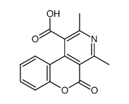 2,4-Dimethyl-5-oxo-5H-<1>benzopyrano<3,4-c>pyridine-1-carboxylic acid结构式