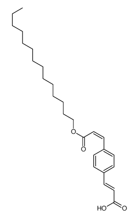 3-[4-(3-oxo-3-tetradecoxyprop-1-enyl)phenyl]prop-2-enoic acid Structure