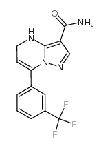 4,5-DIHYDRO-7-[3-(TRIFLUOROMETHYL)PHENYL]PYRAZOLO[1,5-A]PYRIMIDINE-3-CARBOXAMIDE structure