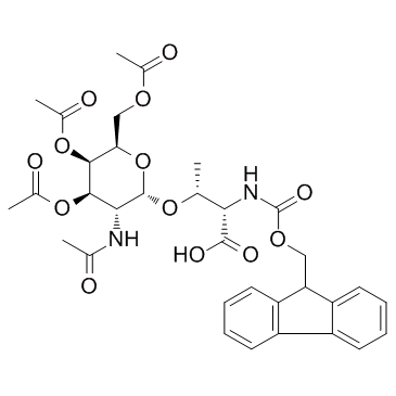 Fmoc-Thr[GalNAc(Ac)3-α-D]-OH Structure