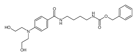 N-(4-(N-(benzyloxycarbonyl)amino)butyl)-4-(N,N-bis(2-hydroxyethyl)amino)benzamide Structure