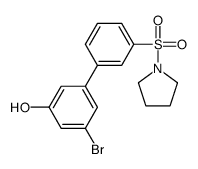 3-bromo-5-(3-pyrrolidin-1-ylsulfonylphenyl)phenol结构式