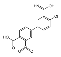 4-(3-carbamoyl-4-chlorophenyl)-2-nitrobenzoic acid Structure