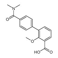 3-[4-(dimethylcarbamoyl)phenyl]-2-methoxybenzoic acid Structure