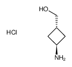 (trans-3-aminocyclobutyl)methanol hydrochloride Structure