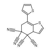 7-(thiophen-2-yl)benzo[b]thiophene-4,4,5,5(3aH,6H)-tetracarbonitrile Structure