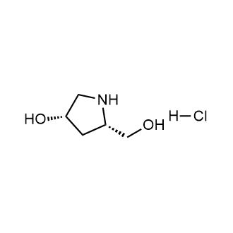 (3S,5S)-5-(羟甲基)吡咯烷-3-醇盐酸盐结构式