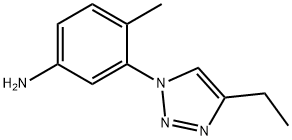 3-(4-Ethyl-1H-1,2,3-triazol-1-yl)-4-methylaniline Structure