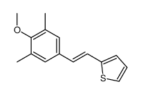 2-[(E)-2-(4-methoxy-3,5-dimethyl-phenyl)ethenyl]thiophene结构式