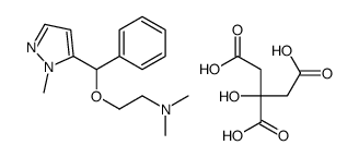 CIZOLIRTINE CITRATE,ETHANAMINE, N,N-DIMETHYL-2-[(1-METHYL-1H-PYRAZOL-5-YL)PHENYLMETHOXY]-, 2-HYDROXY-1,2,3-PROPANETRICARBOXYLATE structure