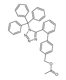 5-(2-(4'-(acetoxymethyl)biphenylyl))-2-(triphenylmethyl)-2H-tetrazole结构式