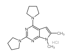 6,7-dimethyl-2,4-di(pyrrolidin-1-yl)-7H-pyrrolo[2,3-d]pyrimidine Structure